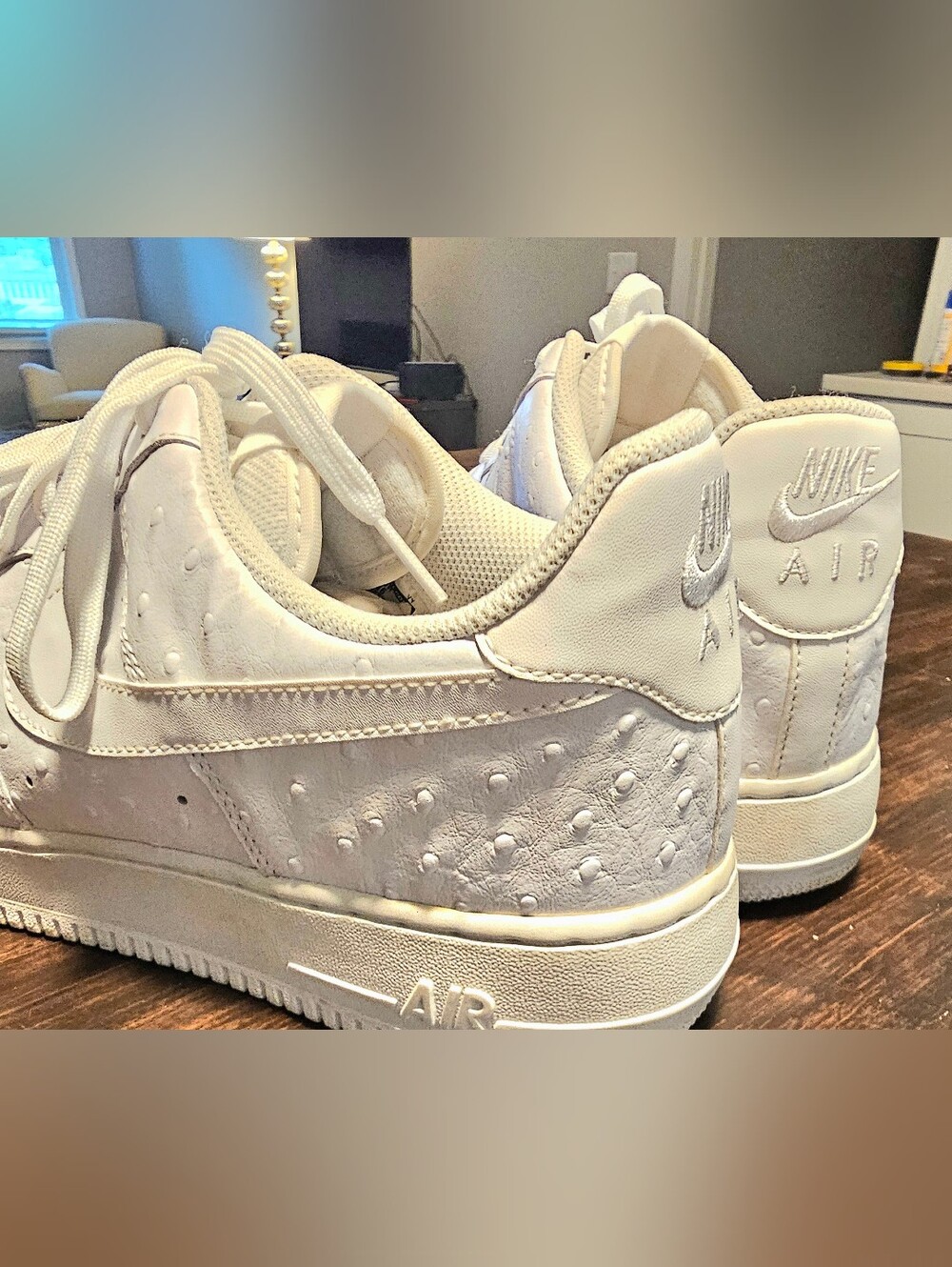 Vintage Nike Air Force 1 One Low ‘07 LV8 White / White Leather Classic Sneakers